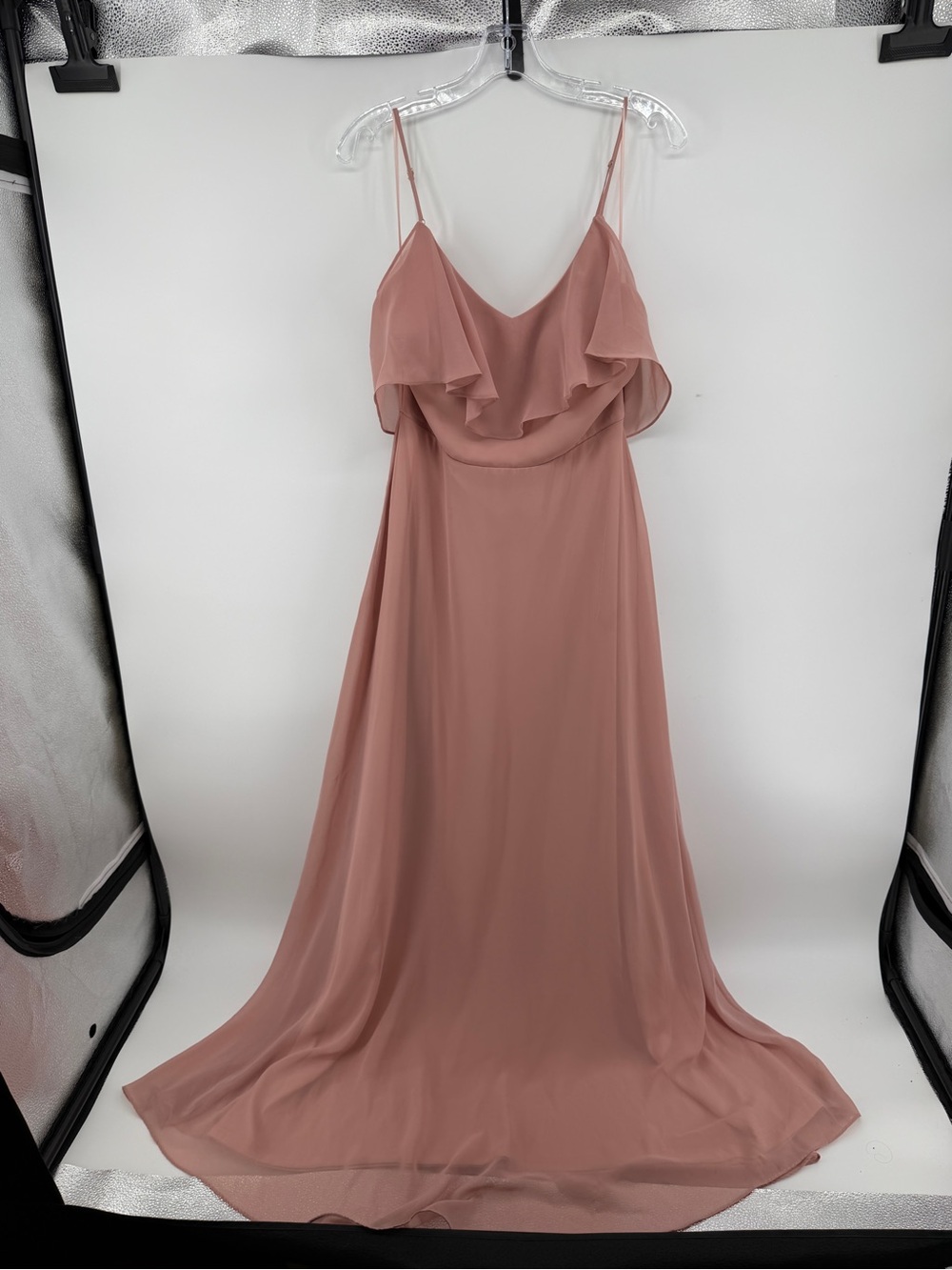 Birdy Grey Coquette Balletcore Cottagecore Dusty Rose Spaghetti Strap Dress SzS